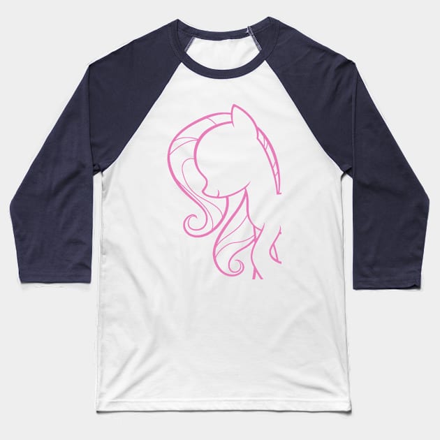 Minimal Fluttershy Baseball T-Shirt by EagleFlyFree